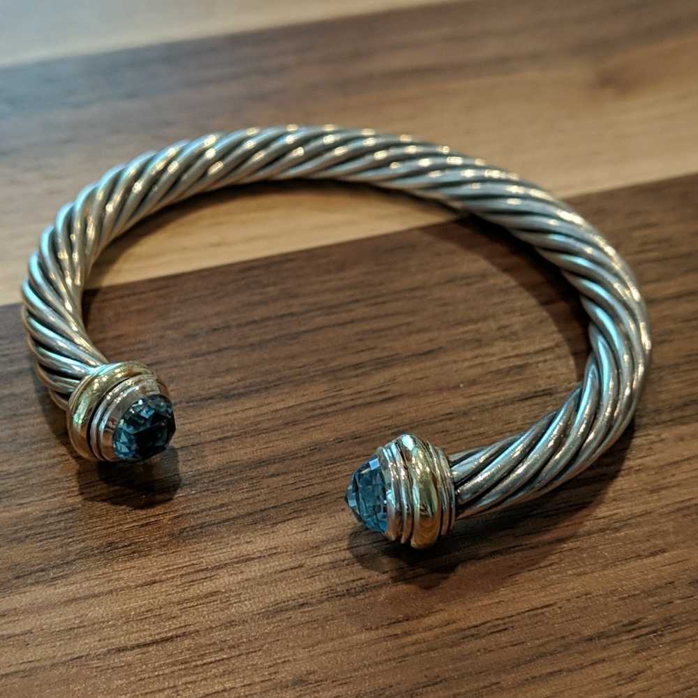 7mm David Yurman cable classics bracelet, topaz